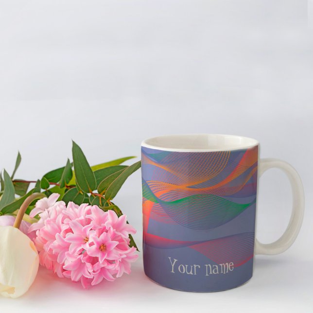 Psychedelic abstract lavender pattern coffee mug (Creator Uploaded)
