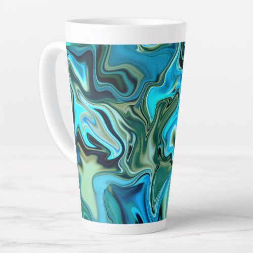 Psychedelic Abstract Liquid Art Latte Mug