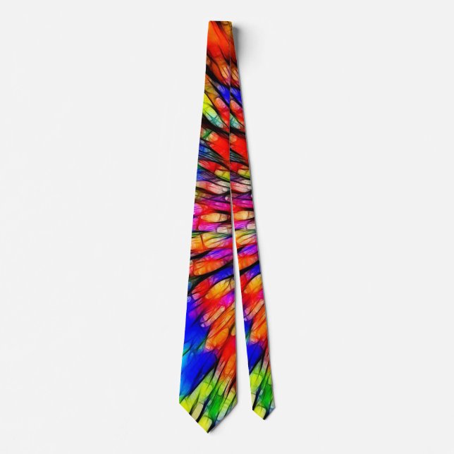Psychedelic Abstract Neck Tie (Front)