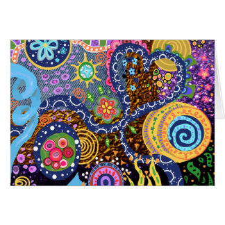 Psychedelic abstract pattern cards