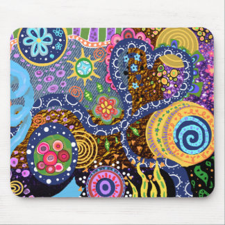 Psychedelic abstract pattern mousepad