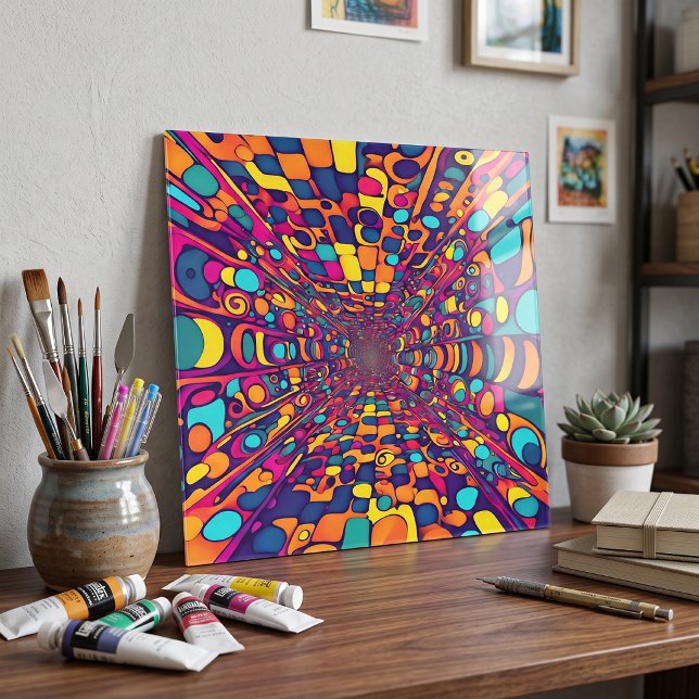 Psychedelic Abstract Tunnel Acrylic Print (Creator Uploaded)