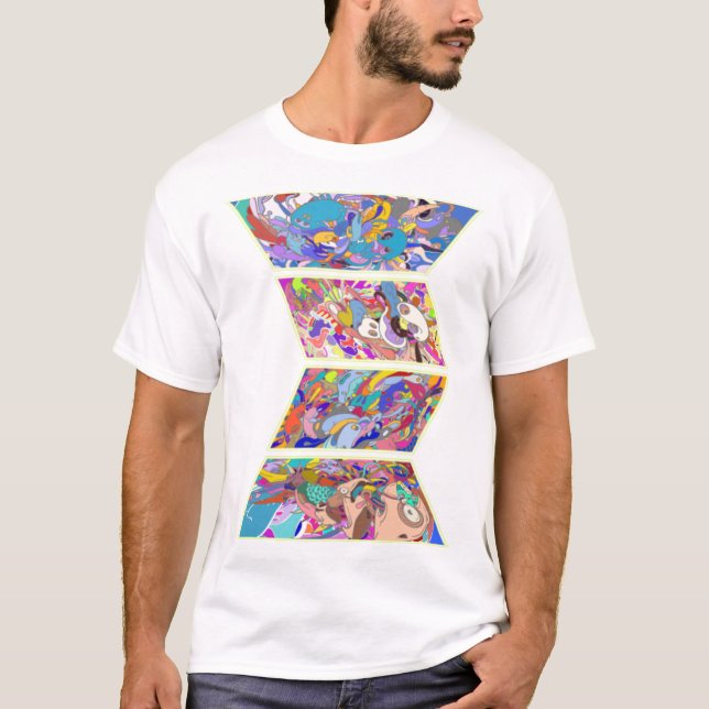 Psychedelic Acid Folk Trance Rock EDM Goa Rave T-Shirt (Front)