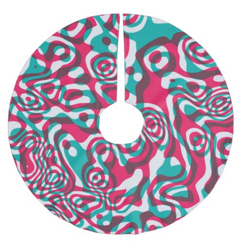 Psychedelic Acid Seamless Funky Background Brushed Polyester Tree Skirt