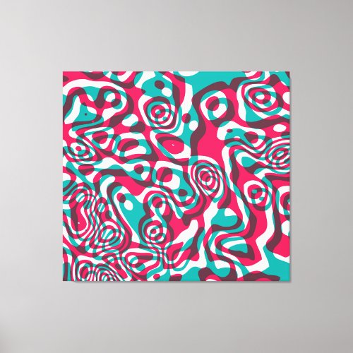 Psychedelic Acid Seamless Funky Background Canvas Print