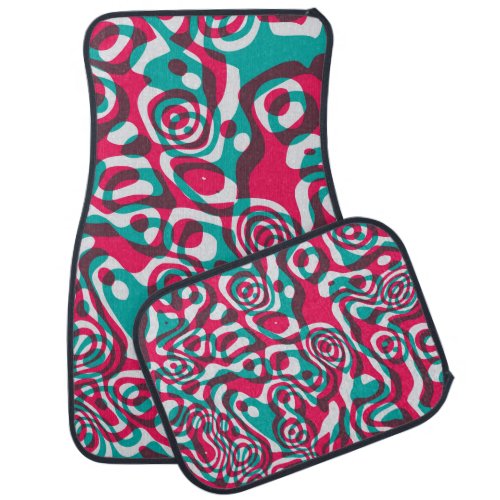 Psychedelic Acid Seamless Funky Background Car Floor Mat