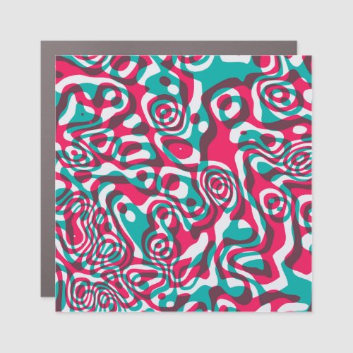 Psychedelic Acid Seamless Funky Background Car Magnet