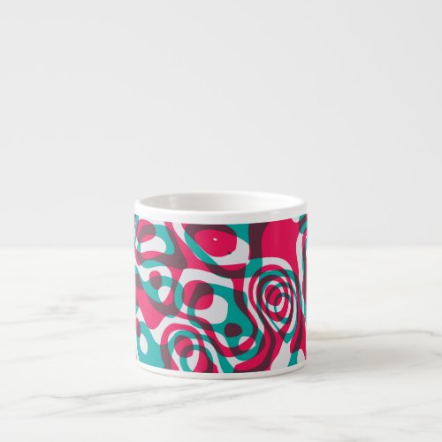 Psychedelic Acid Seamless Funky Background Espresso Cup