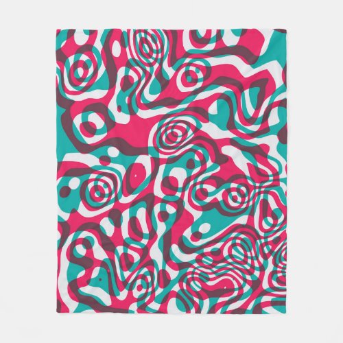 Psychedelic Acid Seamless Funky Background Fleece Blanket