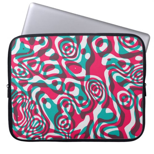 Psychedelic Acid Seamless Funky Background Laptop Sleeve