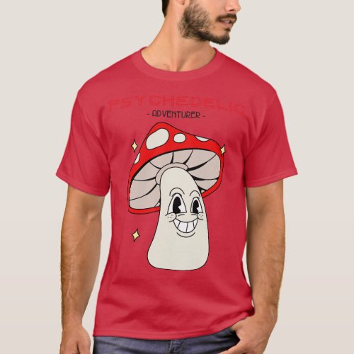 Psychedelic Adventurer Mushroom T_Shirt