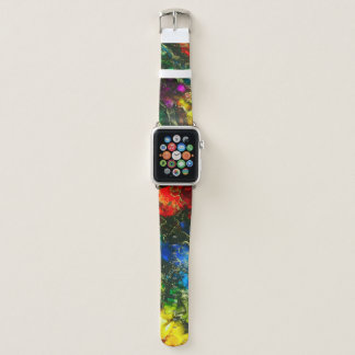 Psychedelic Alcohol Ink Abstract Painting Apple Watch Band