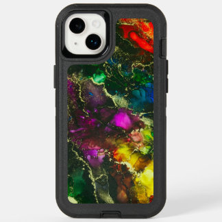 Psychedelic Alcohol Ink Abstract Painting OtterBox iPhone 14 Plus Case