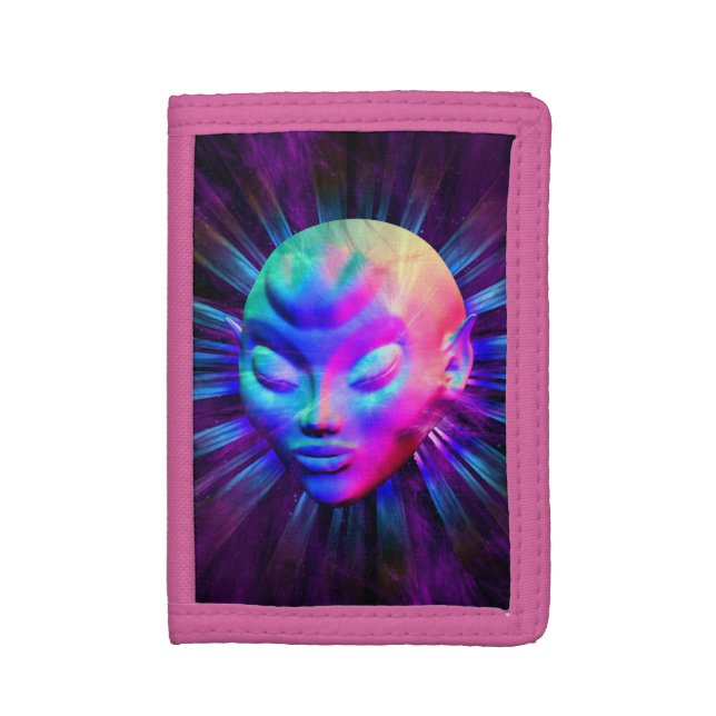 Psychedelic Alien Meditation Wallet (Front Vertical)