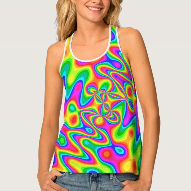 Psychedelic All-Over Print Tank Top (Front)