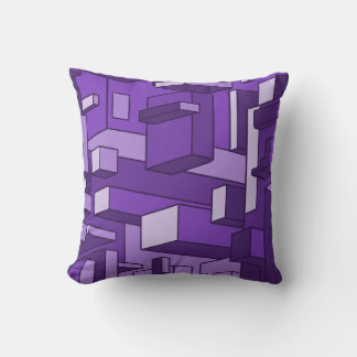 Psychedelic Amethyst Purple Throw Pillow