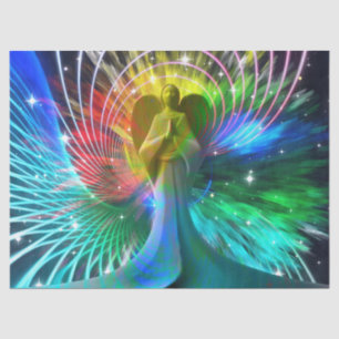 psychedelic angel tissue paper