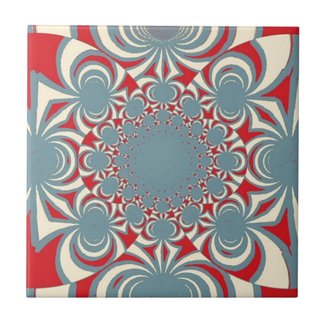 psychedelic Art Ceramic Tile (Front)