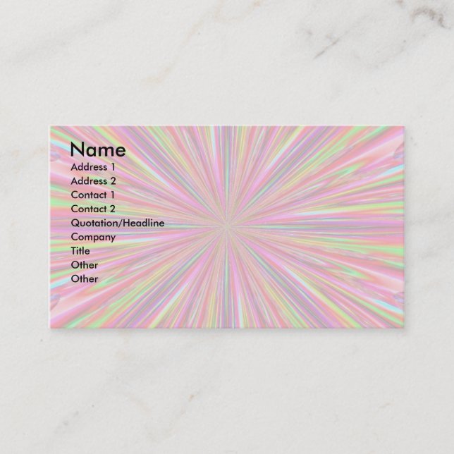 PSYCHEDELIC ART FUN BUSINESS CARD (Front)