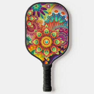Psychedelic Art Retro  Pickleball Paddle
