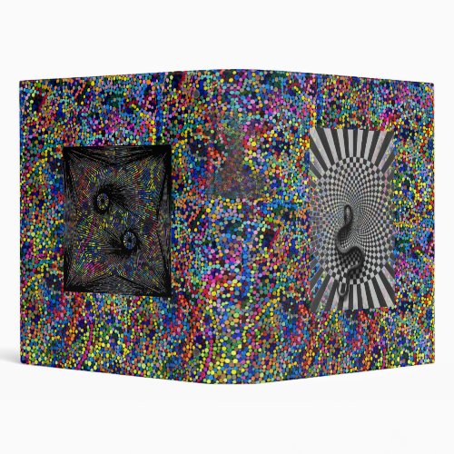 Psychedelic Art Yin Yang Snake Binder