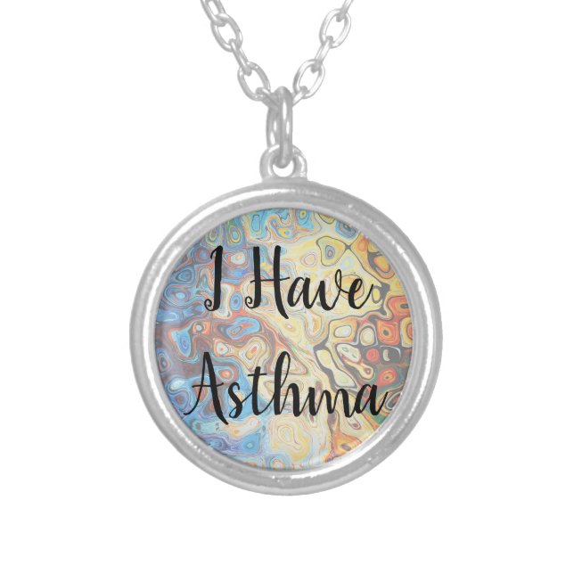 Psychedelic Asthma Medical ID Pendant (Front)