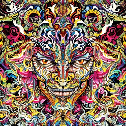 Psychedelic avatar tapestry