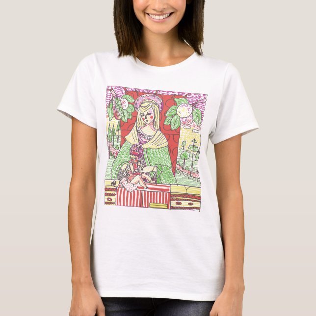 Psychedelic Ave Maria (Mother and Jesus) T-Shirt (Front)