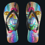 Psychedelic Balloons Colorful Created Flip Flops<br><div class="desc">Here are some custom flip flops with your own image or you can use mine either way you will be styling on the beach this summer. Make sure to bookmark this page to come back to it in the future. If you like/love our designs make sure to like or share...</div>