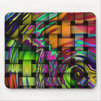 Psychedelic Basket Weave Mouse Pad