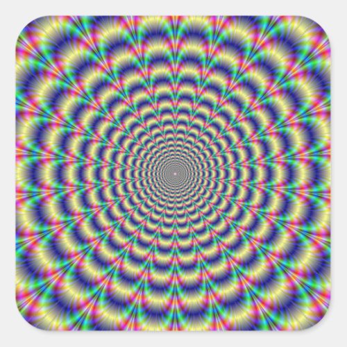 Psychedelic Beat Square Sticker