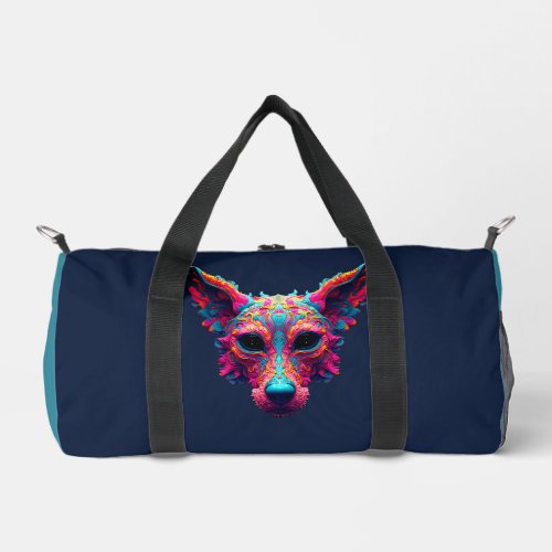 Psychedelic Best Friend - Dog Design T-shirt Duffle Bag