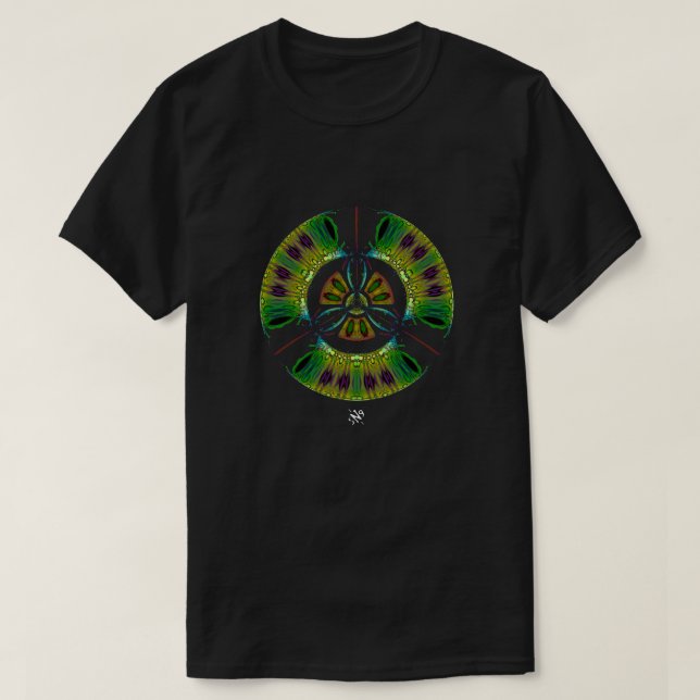 Psychedelic bio-hazard symbol (or whatever u see) T-Shirt (Design Front)