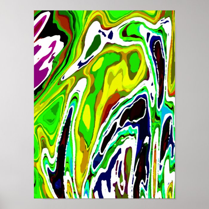 Psychedelic Bird ~Poster Halloween Abstract Modern