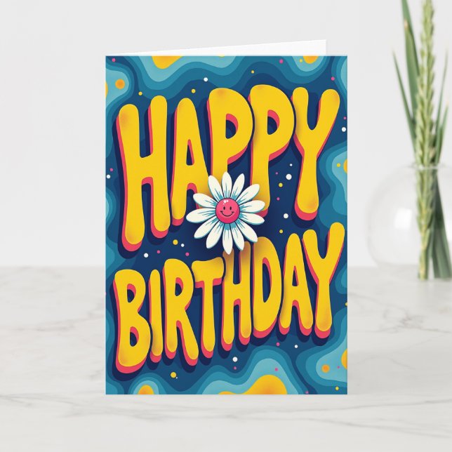Psychedelic Birthday Card (Front)