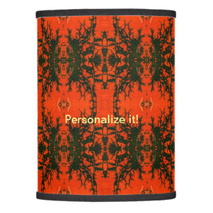 Psychedelic black & orange, fire, lava, hot coals lamp shade