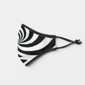 Psychedelic Black White Swirl Cool Trippy Spiral Premium Face Mask (Left)