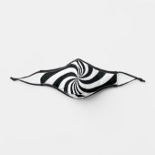 Psychedelic Black White Swirl Cool Trippy Spiral Premium Face Mask (Front)