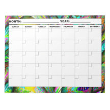 Psychedelic Blank Calendar