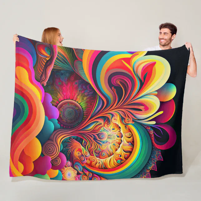 Psychedelic Blanket Zazzle