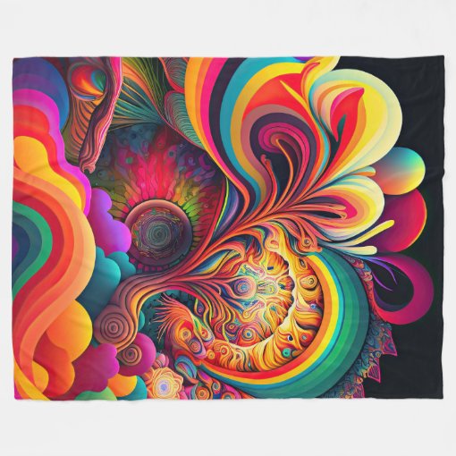Psychedelic Blanket Zazzle