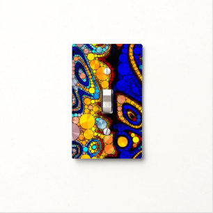 Psychedelic Bling Pattern Light Switch Cover