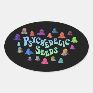 Psychedelic Blobs by Bex Ilsley (Stickerz) Oval Sticker