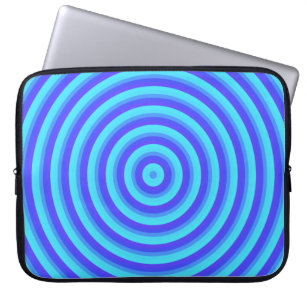 Psychedelic Blue Spirals Laptop Sleeve