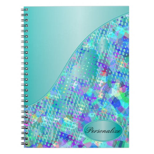 Psychedelic Blue with a Splatter of Dots Notebook