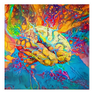 Psychedelic Brain Acrylic Print