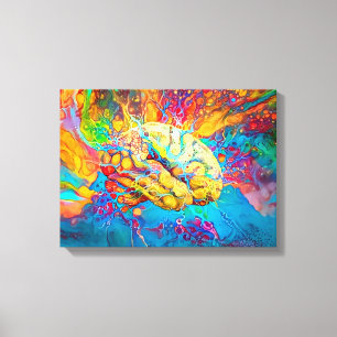 Psychedelic Brain Canvas Print