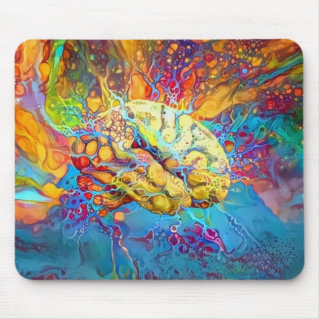 Psychedelic Brain Mouse Pad (Front)