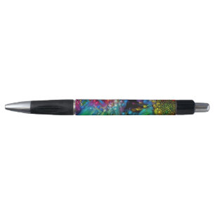 Psychedelic Bubble Burst Abstract Daisies Pen
