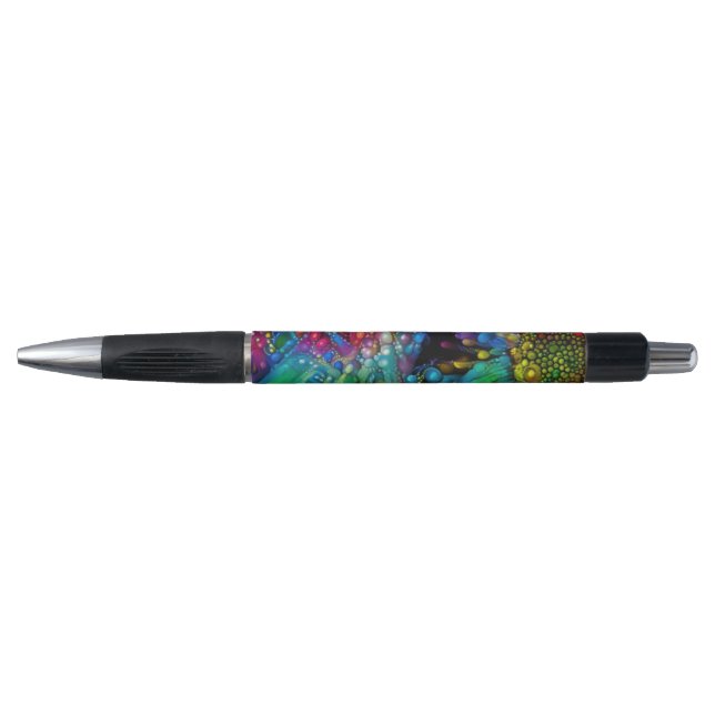 Psychedelic Bubble Burst Abstract Daisies  Pen (Front)